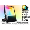 Mi·Light Zigbee + RF LED Schijnwerper Mi-Light 30W RGBWW Kleur + Dual White. IP65 Spatwaterdicht 220V