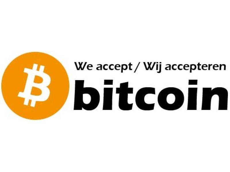 Accepteer bitcoin sticker (3x)