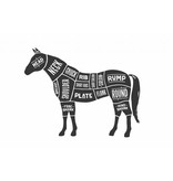 Sticker cuts of horse Slager paard