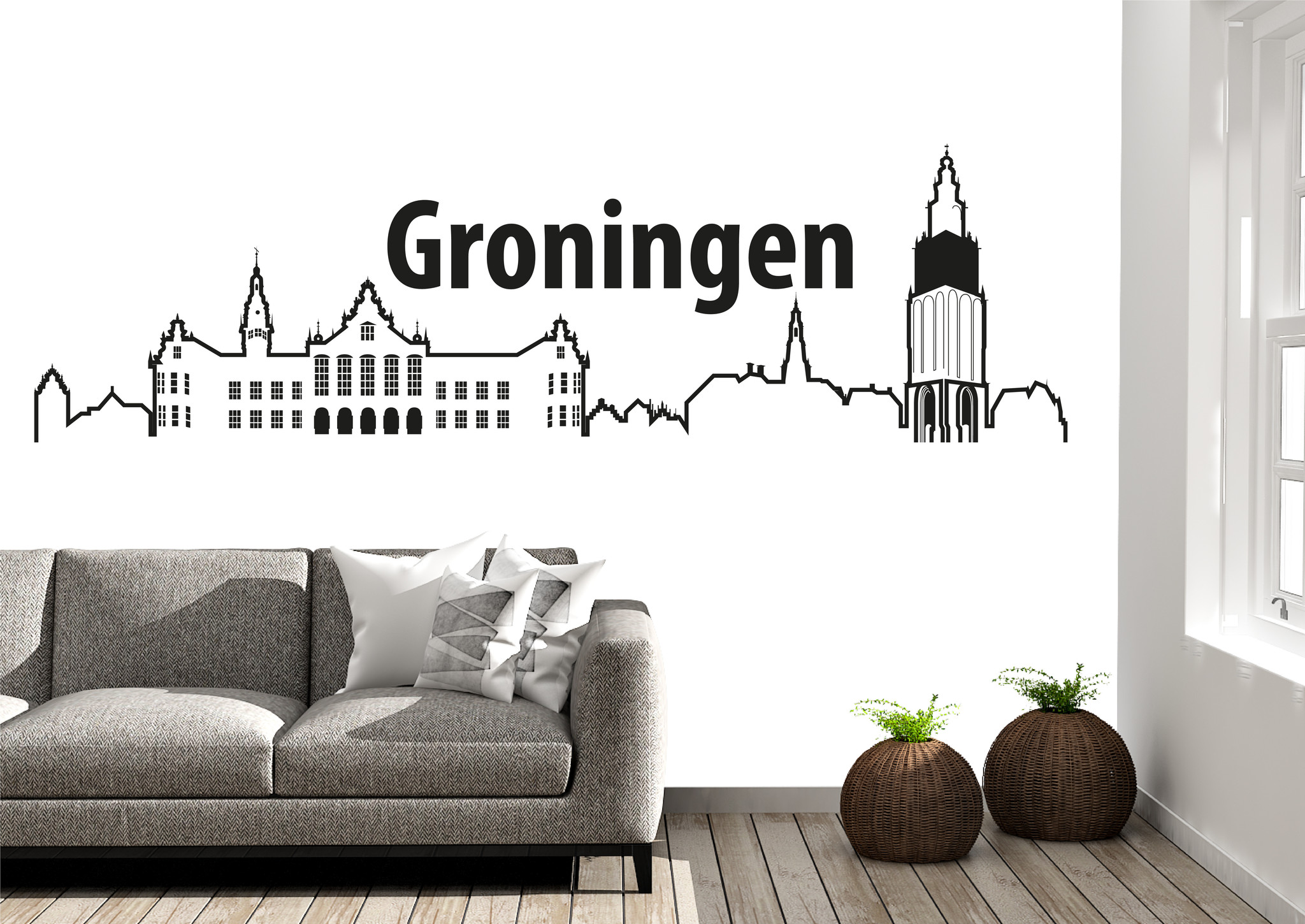 Berekening Veronderstelling vertalen Groningen-skyline-muursticker 2 - Versierendoejezo.nl Winkel (B2C&B2B) |  Atelier | Creatief ontwerp bureau