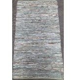Rocaflor Vloerkleed gerecycled leer geweven Salie/Goud 200X300 cm