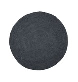 Rocaflor Vloerkleed jute zwart ø150cm