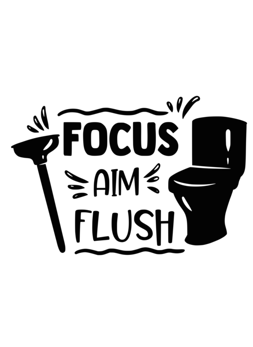 Versierendoejezo Muursticker focus aim flush in de kleur zwart