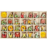 Houten letters alfabet kleur