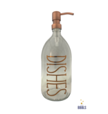 BBBLS® Glazen fles koper 'Dishes' premium -1ltr