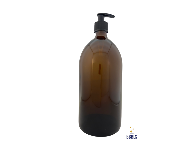 BBBLS® Bruin glazen fles basic -1ltr