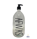 BBBLS® Glazen fles zwart 'Afwas' basic -1ltr