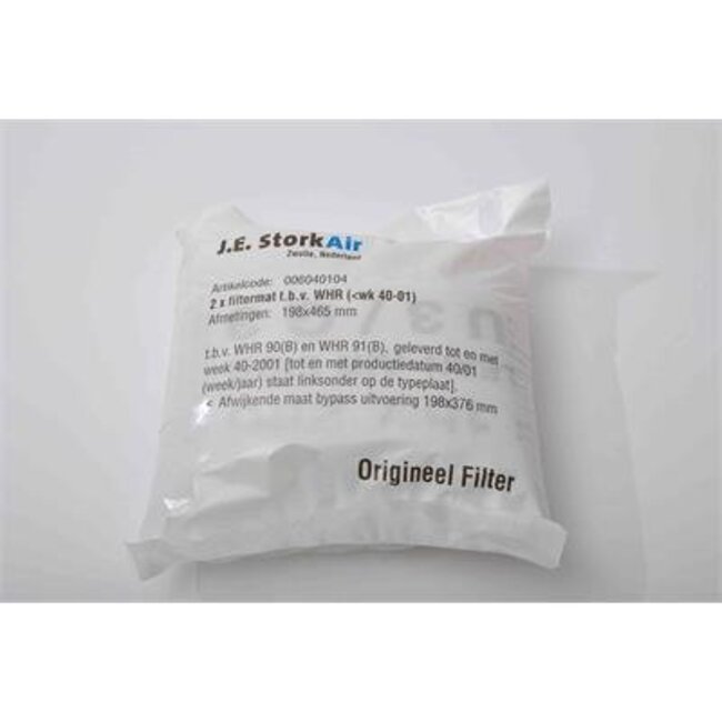 Zehnder Stork air WHR-90 | 91 | G3/G3 | tot week 40 - 2001