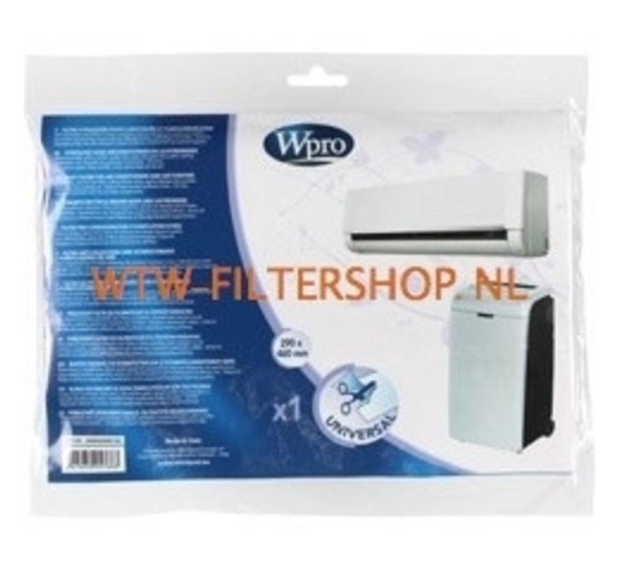 Universeel filter voor luchtreiniger (290 x 460 mm) AFI106 WPRO 484000008643