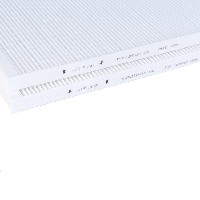 DucoBox Energy Comfort D325 filterset G4 + F7 (2 filters) – 450×190×18 mm – ePM1 60% / ISO Coarse 60% | huismerk, vervangt Duco 0000-4661