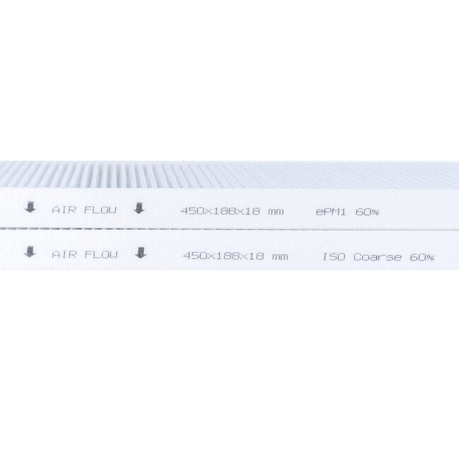 DucoBox Energy Comfort D325 filterset 2× G4 – 450×190×18 mm – ISO Coarse 60% | huismerk, vervangt Duco 0000-4547