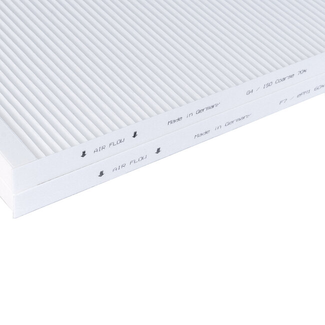 DucoBox Energy Premium 325 / 400 / 460 / 570 Filterset (2 stuks) – HQ-Filters Huismerk – 175×500×20 mm – F7 + G4 – ISO ePM1 55% + Coarse 60% – Voor schone toevoer- en retourlucht