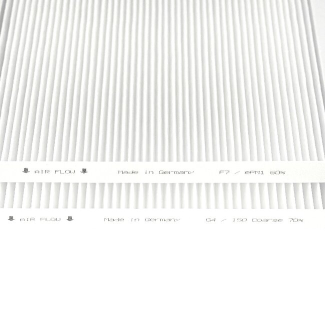 Vasco DX4/DX5/DX6 filterset – 2 stuks | G4+F7 | 275×275×20 mm | HQ-Filters huismerk