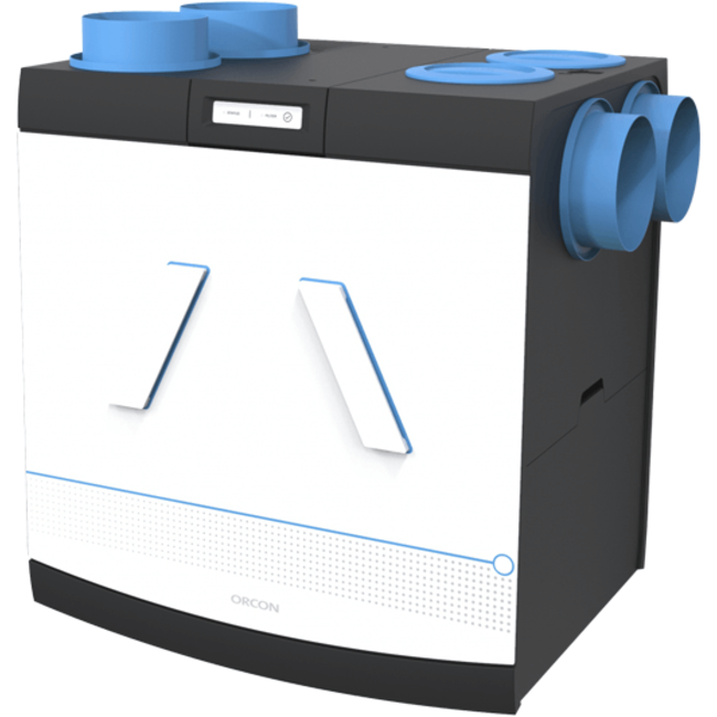 Huismerk actief kool toevoerfilter voor Orcon HRC 350/450 Ventiflow. ePM1 55% F7-filter met koollaag tegen geuren, OEM-formaat 185×560×23 mm.