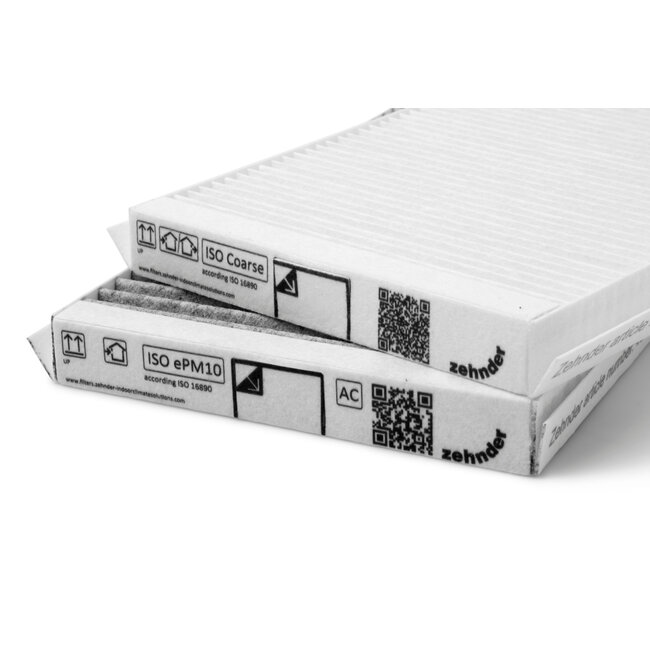Zehnder ComfoAir PRO 300 400100097 Filterset (2 stuks) – Origineel – M5 Carbon + G4 – ePM10 50% + Coarse 60% – Fresh Scent