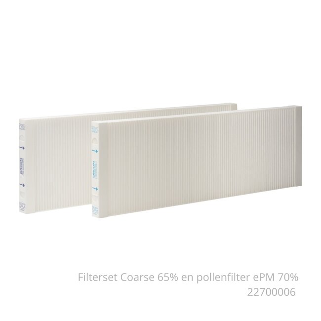 Originele filterset van Orcon (art.nr. 22700006) voor HRC Ecomax / MaxComfort – G4 retourfilter + F7 toevoerfilter
