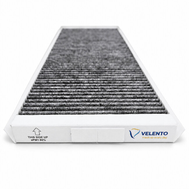 Zehnder ComfoAir PRO 300 los koolstoffilter F7 ePM1 60% – Velento huismerk – 160×500×22 mm – toevoerfilter uit set 400100097