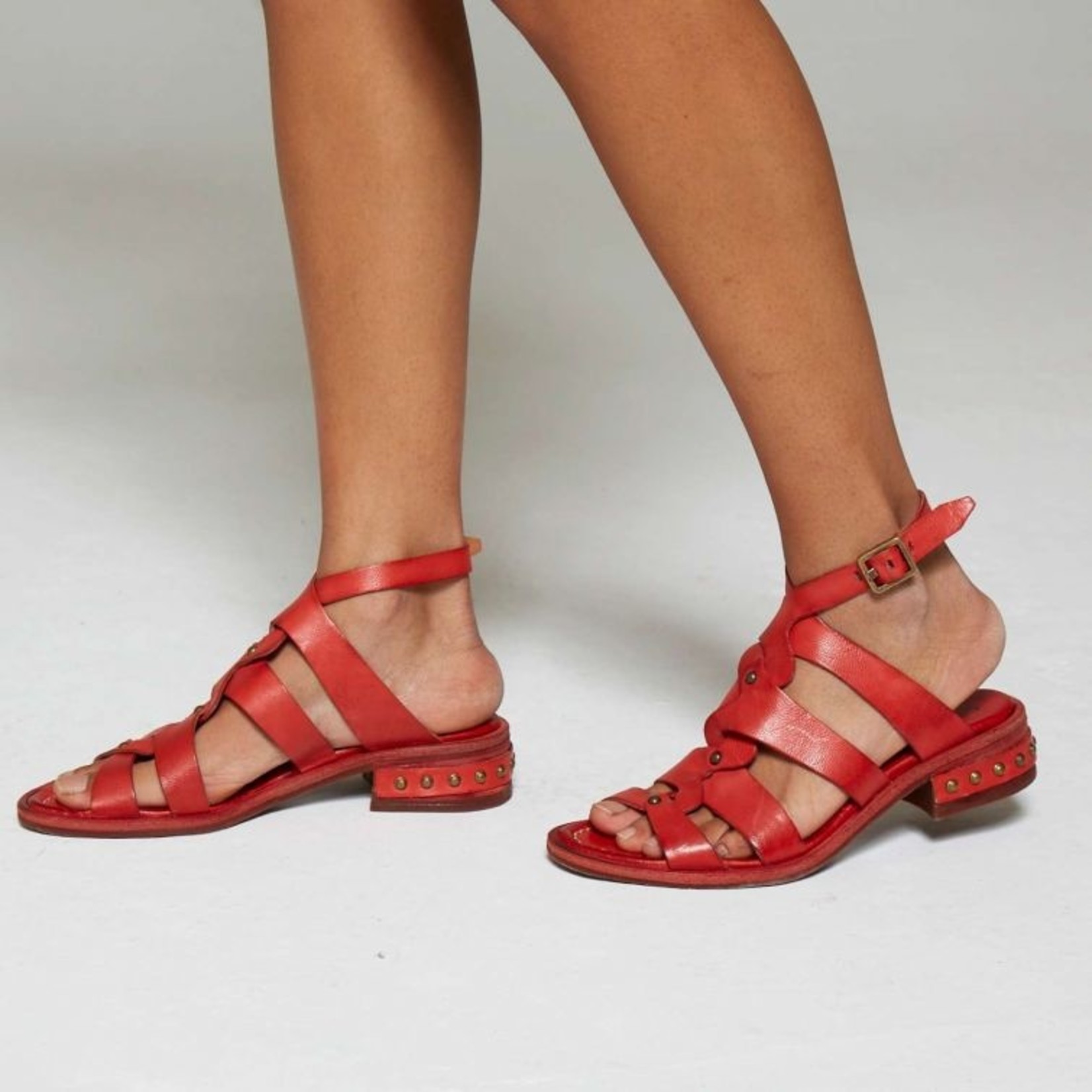 AS98 leren sandalen  rood Gea