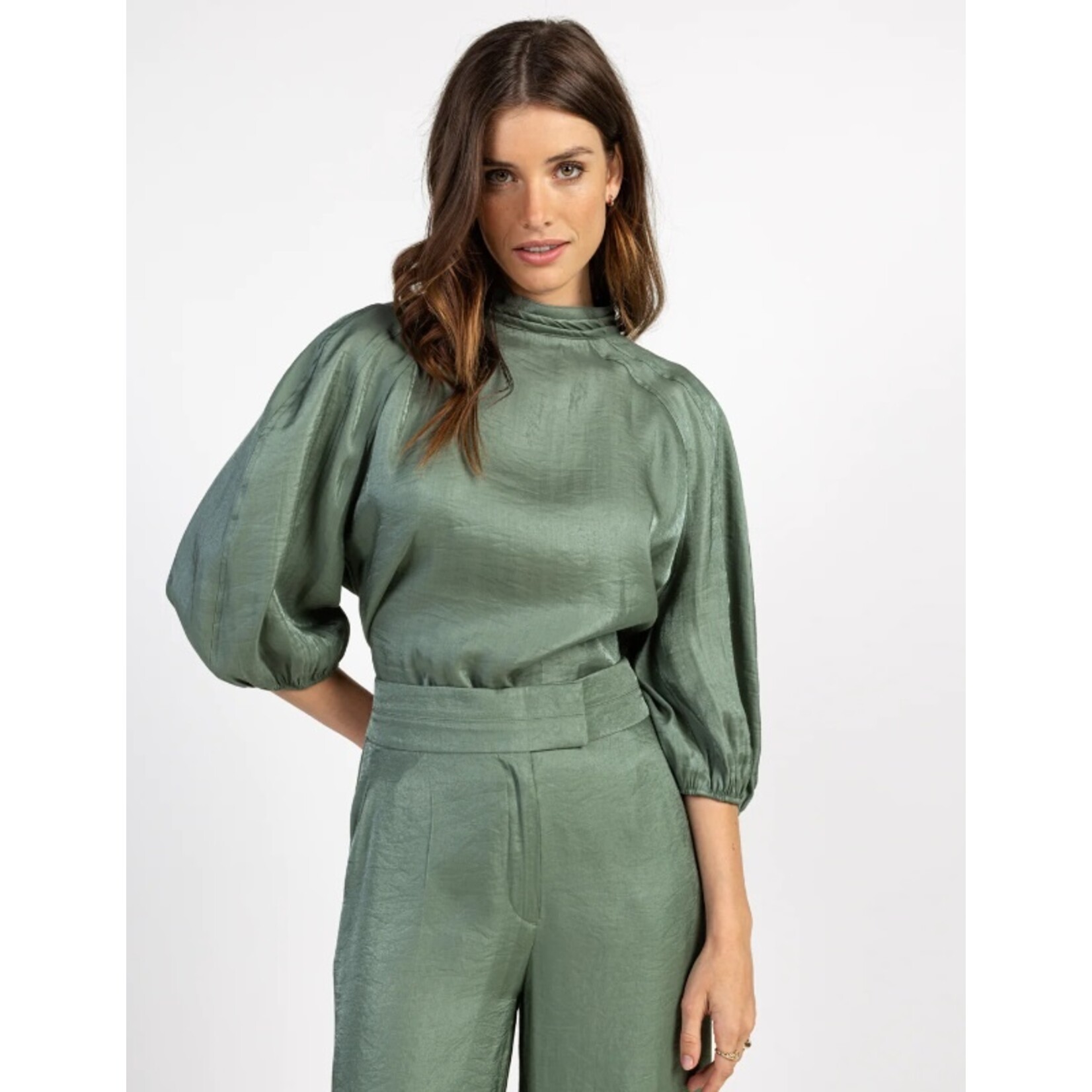 Aaiko Lavie Shimmery blouse groen
