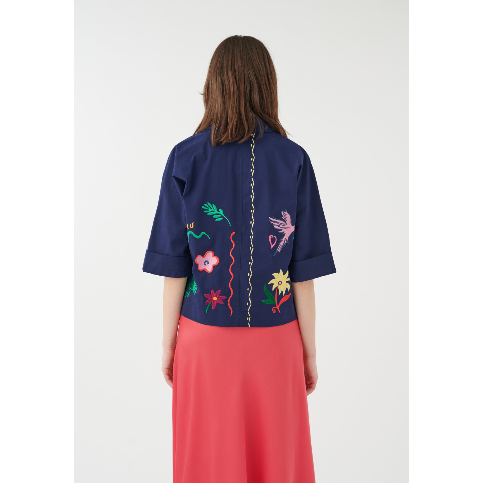 Dea Kudibal blazer embroidery Kidine blauw