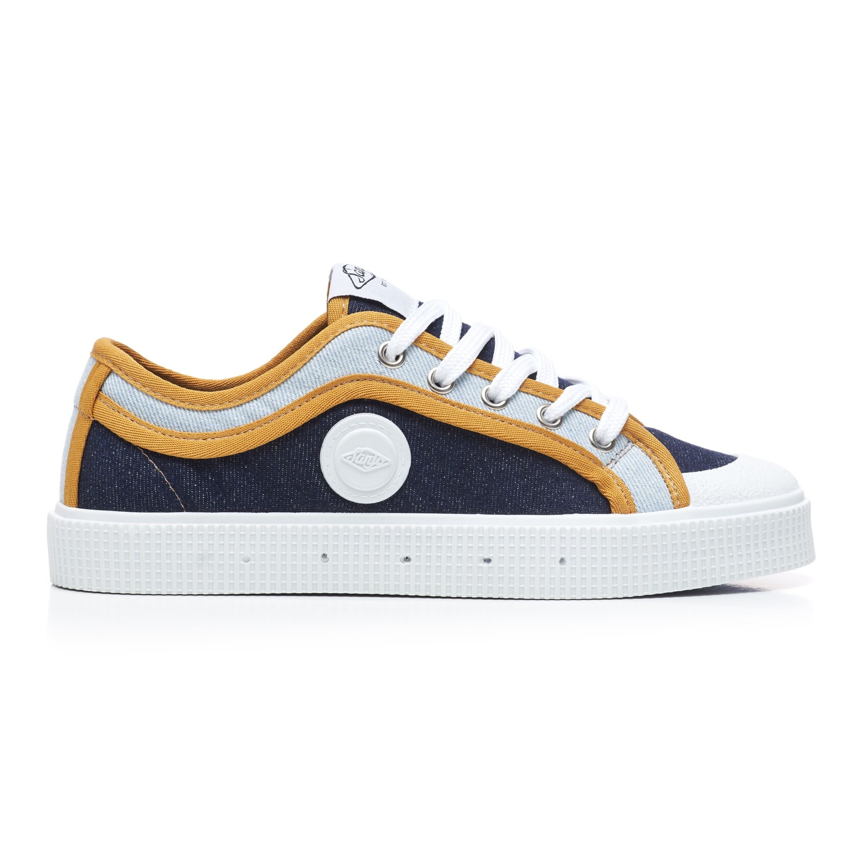 Sanjo Sanjo katoenen vegan sneaker K2000 Denim Yellow