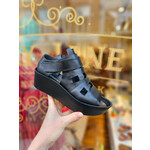 Papucei leren sandaal sleehak Spencer Black36