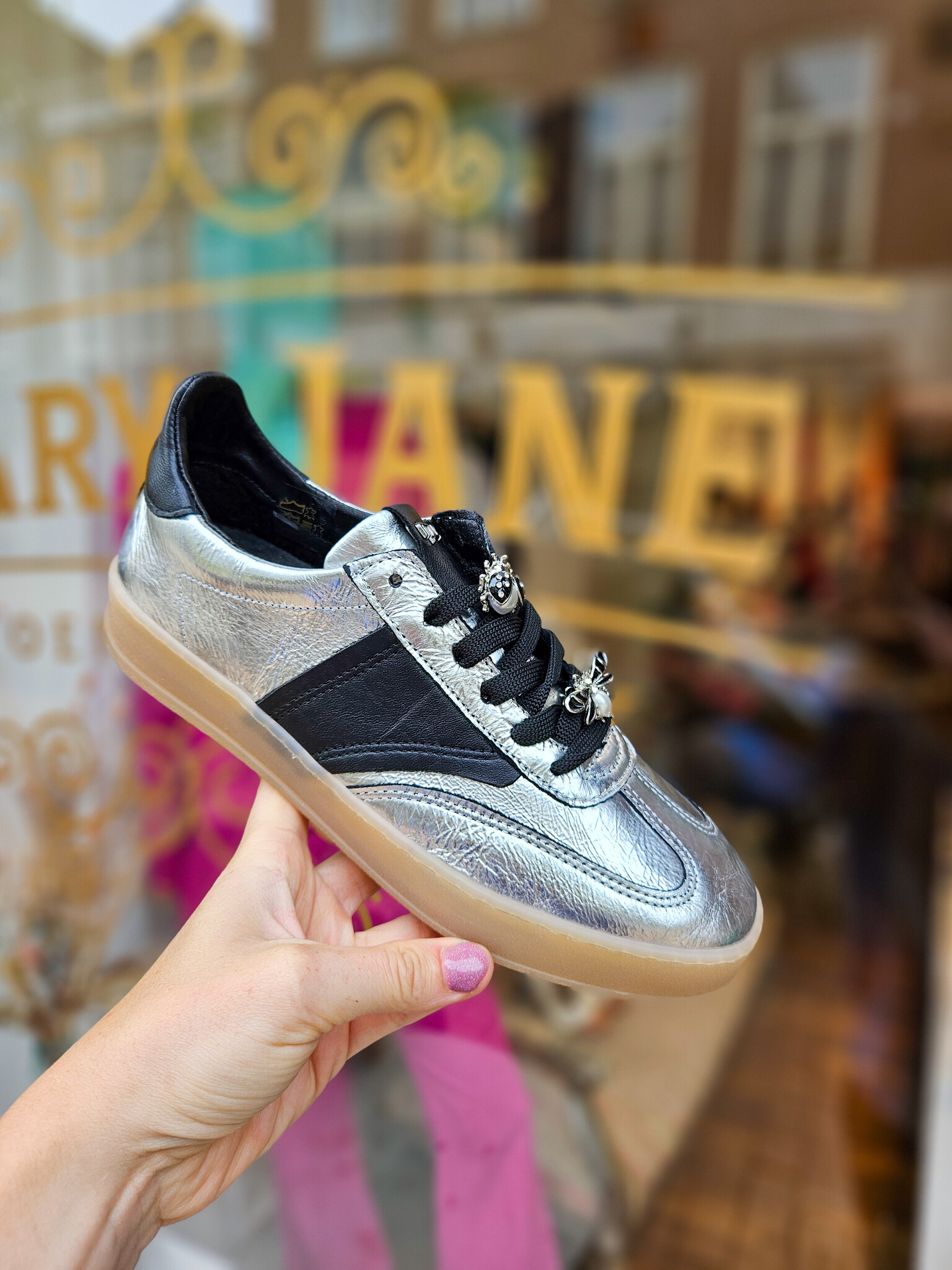 Leren sportschoenen sale