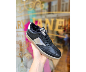 S3326 AW24/25 MJUS, leren sneaker warm gevoerd ZEA zwart/zilver - Mary Jane  Schoenenboetiek