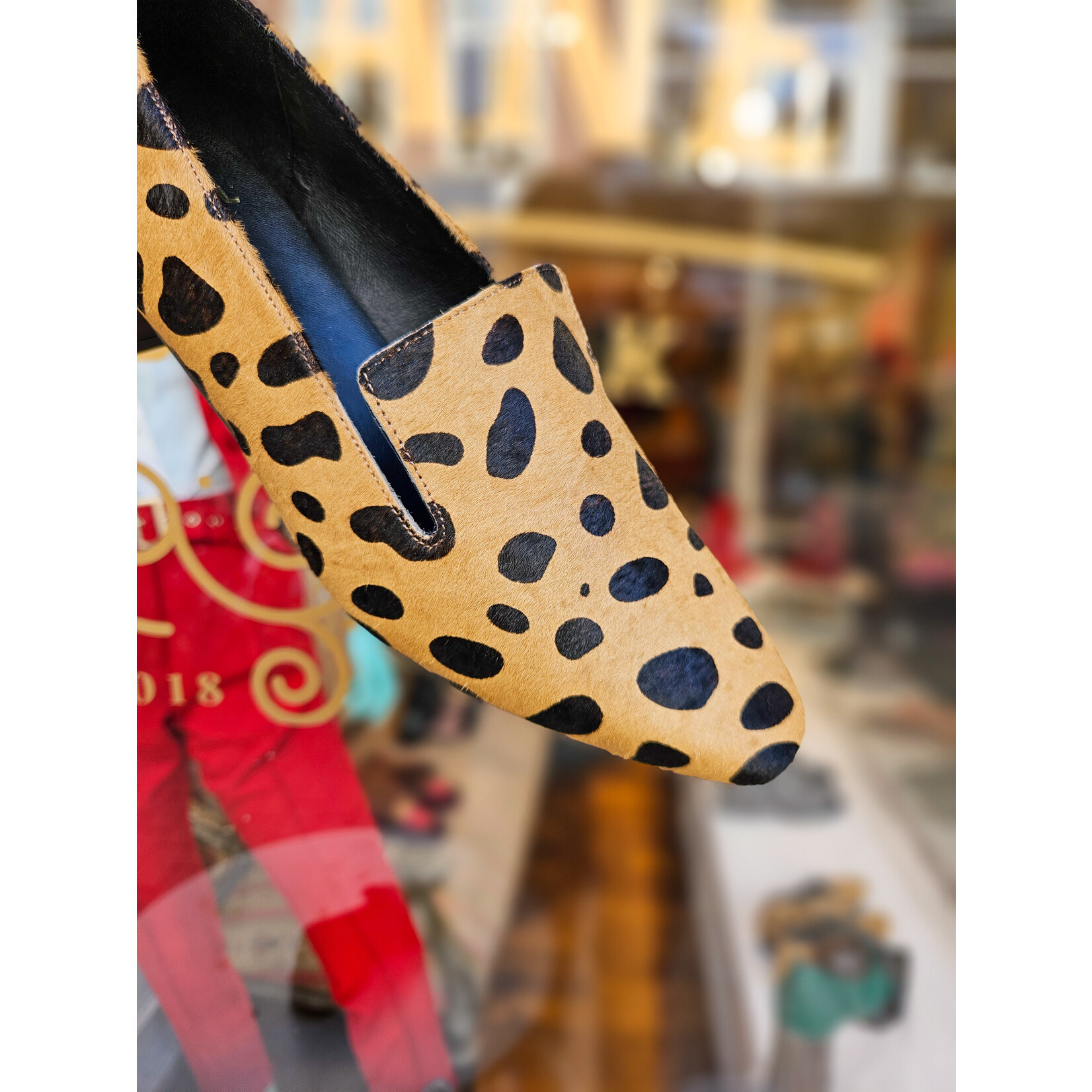 Mary Jane collectie leren loafer print