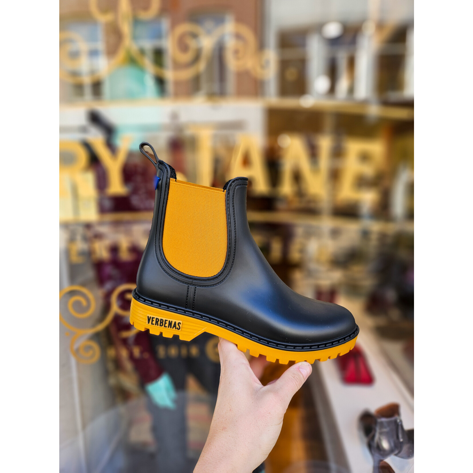Verbenas AW24/25 Regenlaarzen zwart/geel