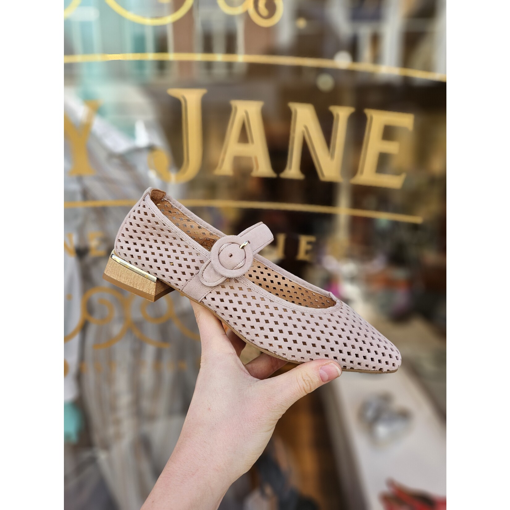 Mary Jane Collectie ballerina gesp ELORE roze