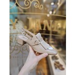 Pertini leren slingback Freya beige/wit