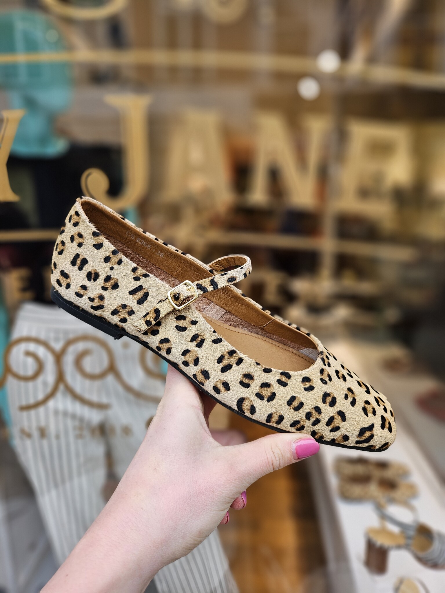 Copenhagen ballerina KIKI Leopard - Mary Jane Schoenenboetiek