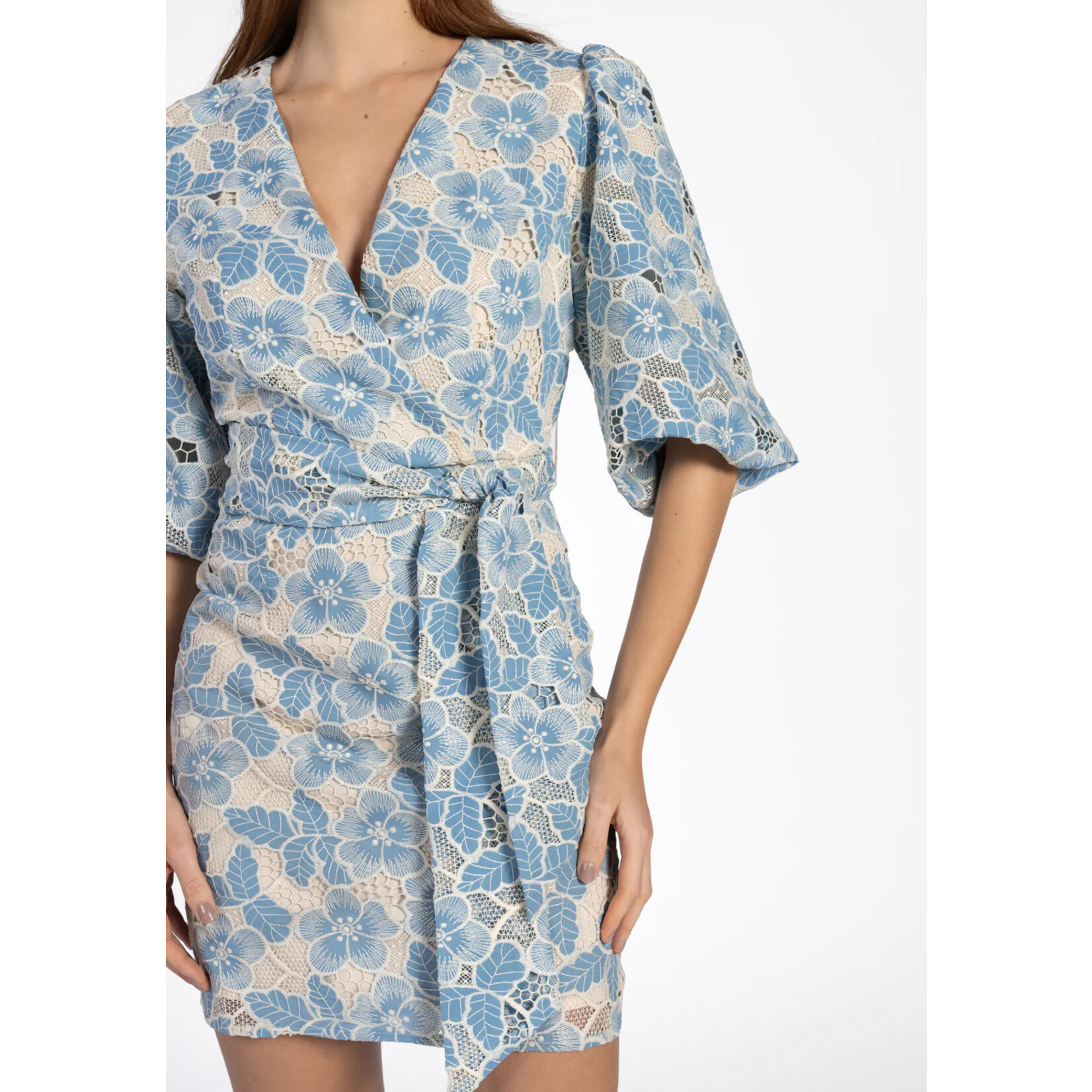 Aaiko jurk BAILEY bloem blauw