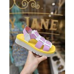 Fly London sandaal sleehak SAMB geel/roze