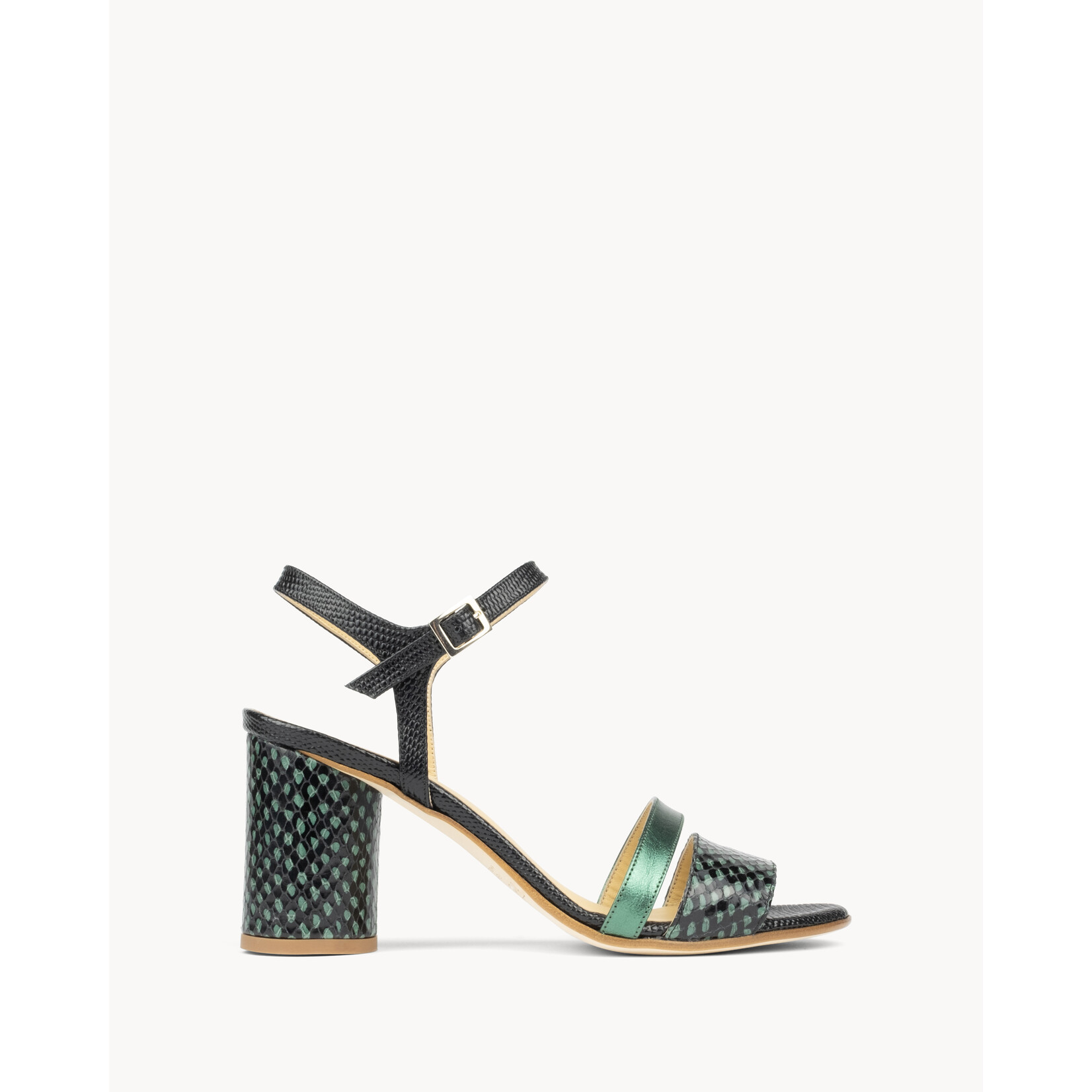 Atelier Content Sandaal hak Python Groen Wilma