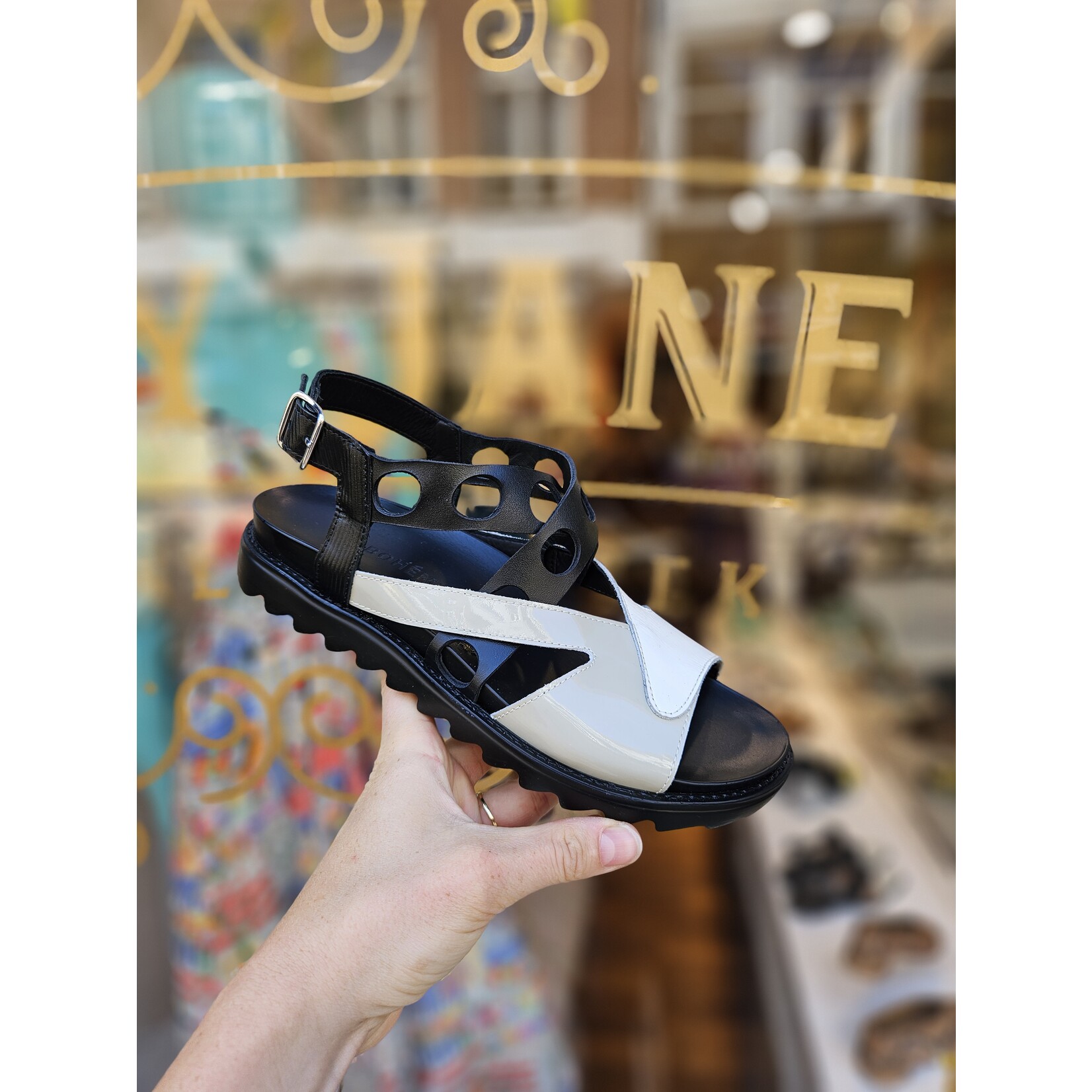 Le Bohemien sandaal CAMILO edgy zwart/grijs