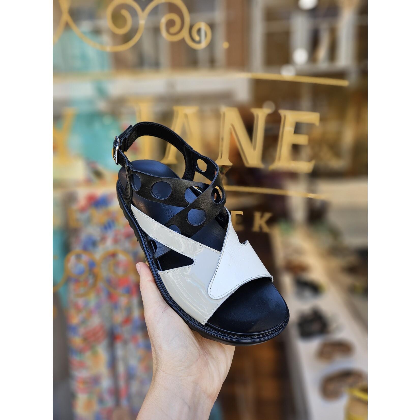 Le Bohemien sandaal CAMILO edgy zwart/grijs