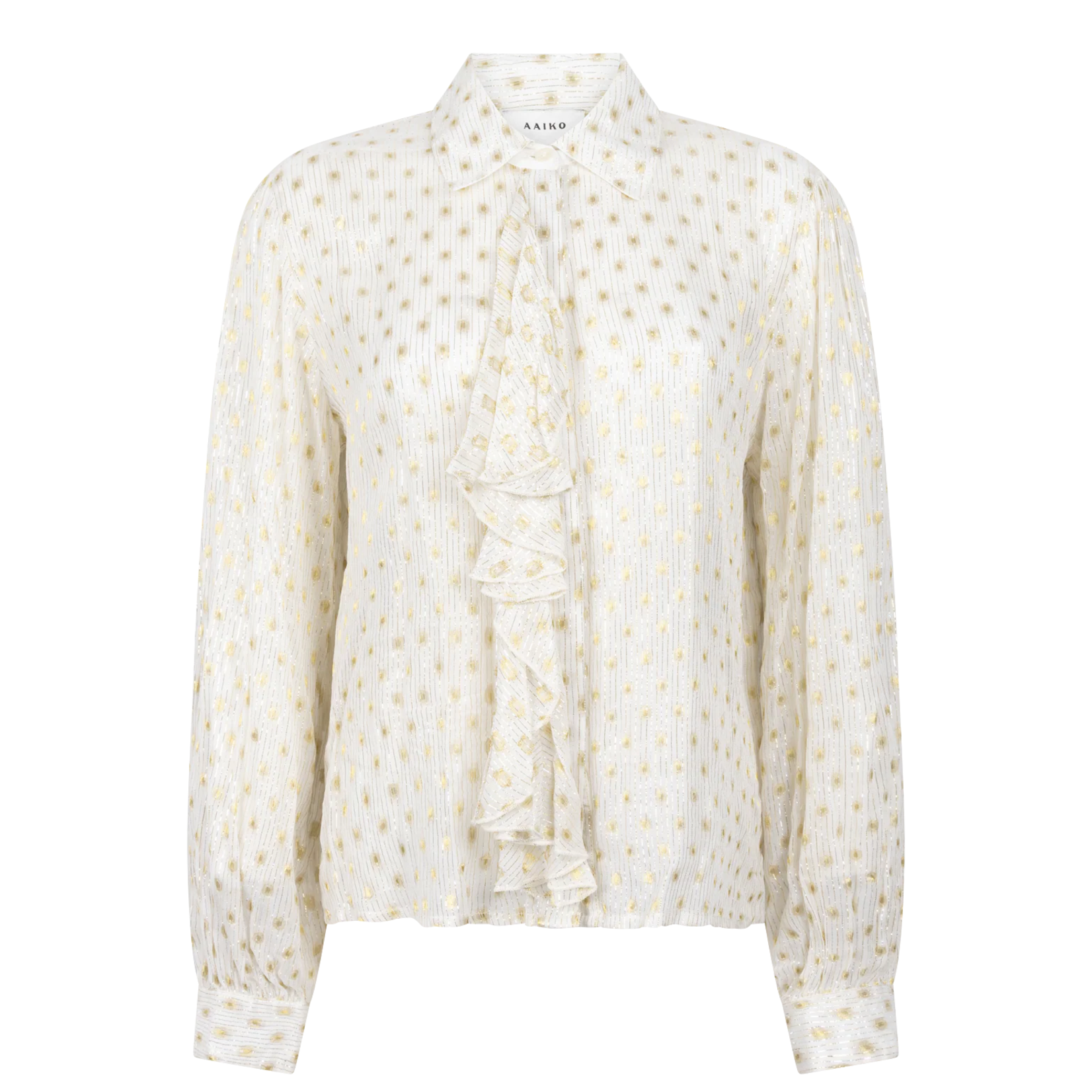 Aaiko blouse viscose YALISE dot wit/goud