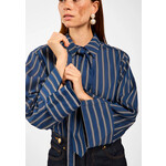 Aaiko viscose blouse ELDA blauw gestreept