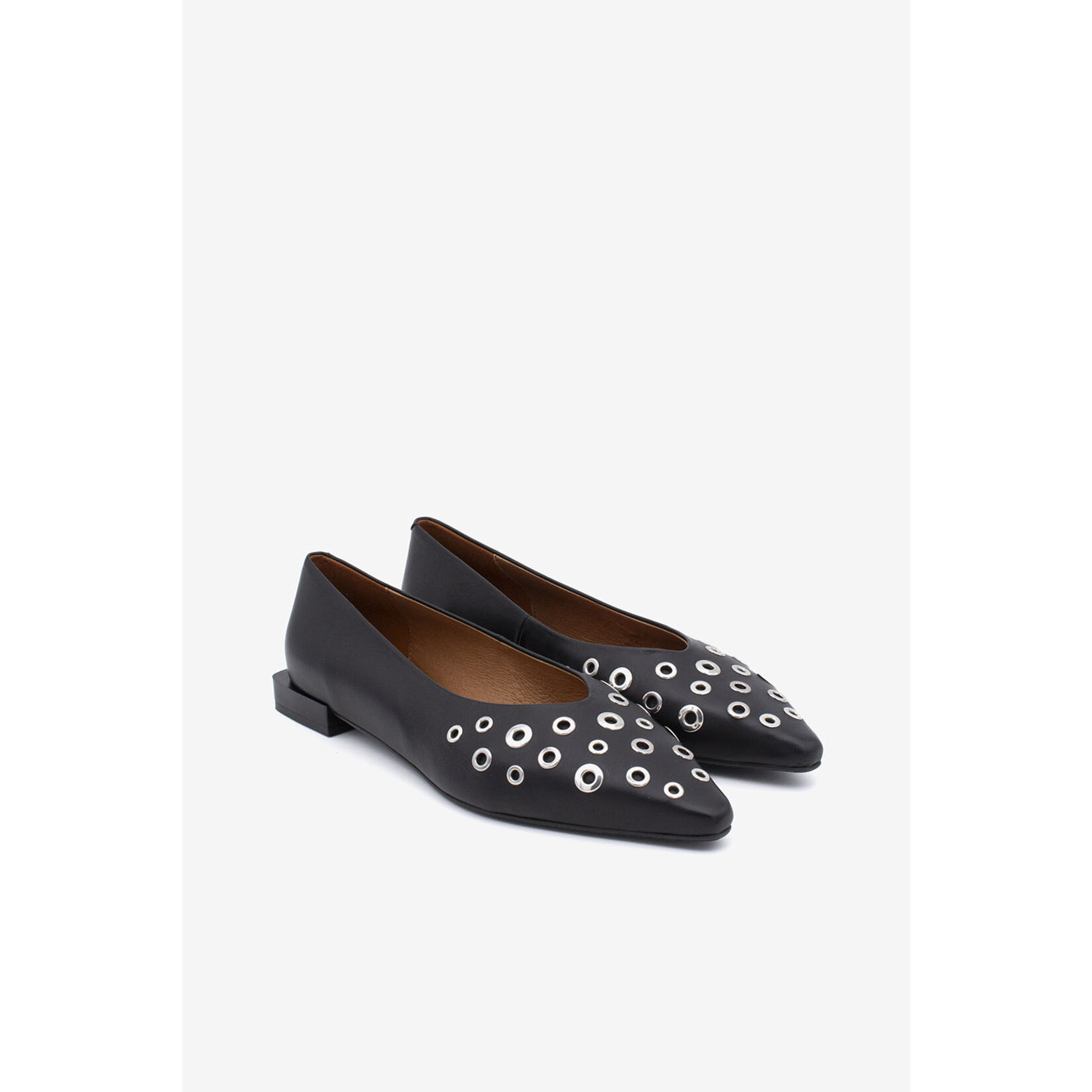 Angel Alarcon Angel Alarcon, leren ballerina studs Sila zwart