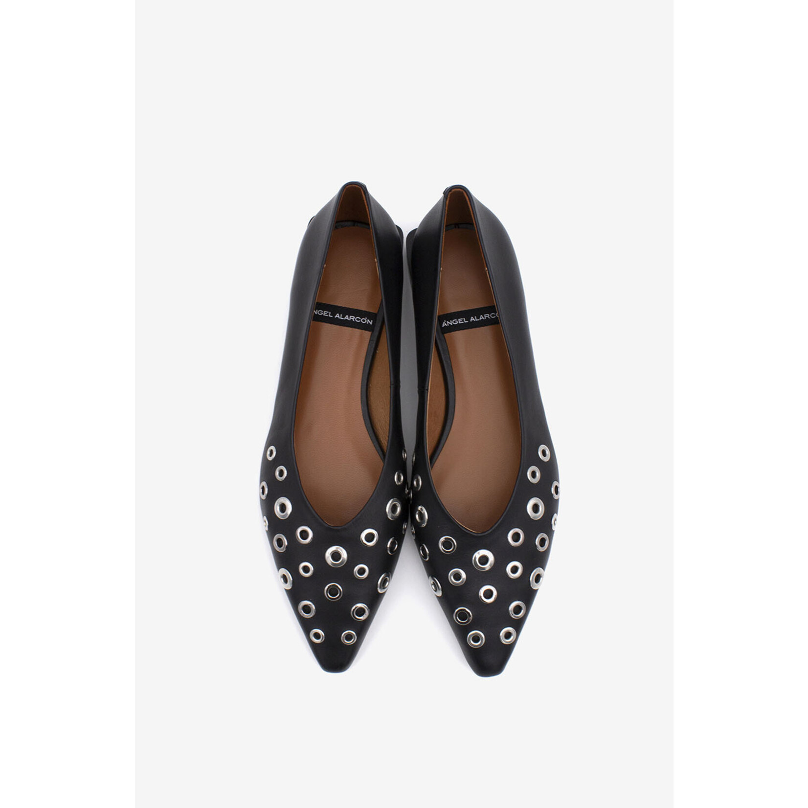 Angel Alarcon Angel Alarcon, leren ballerina studs Sila zwart