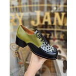 Chie Mihara leren veterschoen BRAND groen/zwart-wit