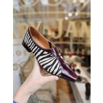 Chie Mihara leren loafer GIANTE zebra/grape
