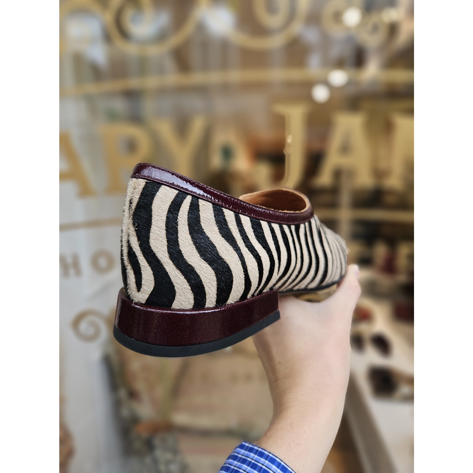 Chie Mihara leren loafer GIANTE zebra/grape