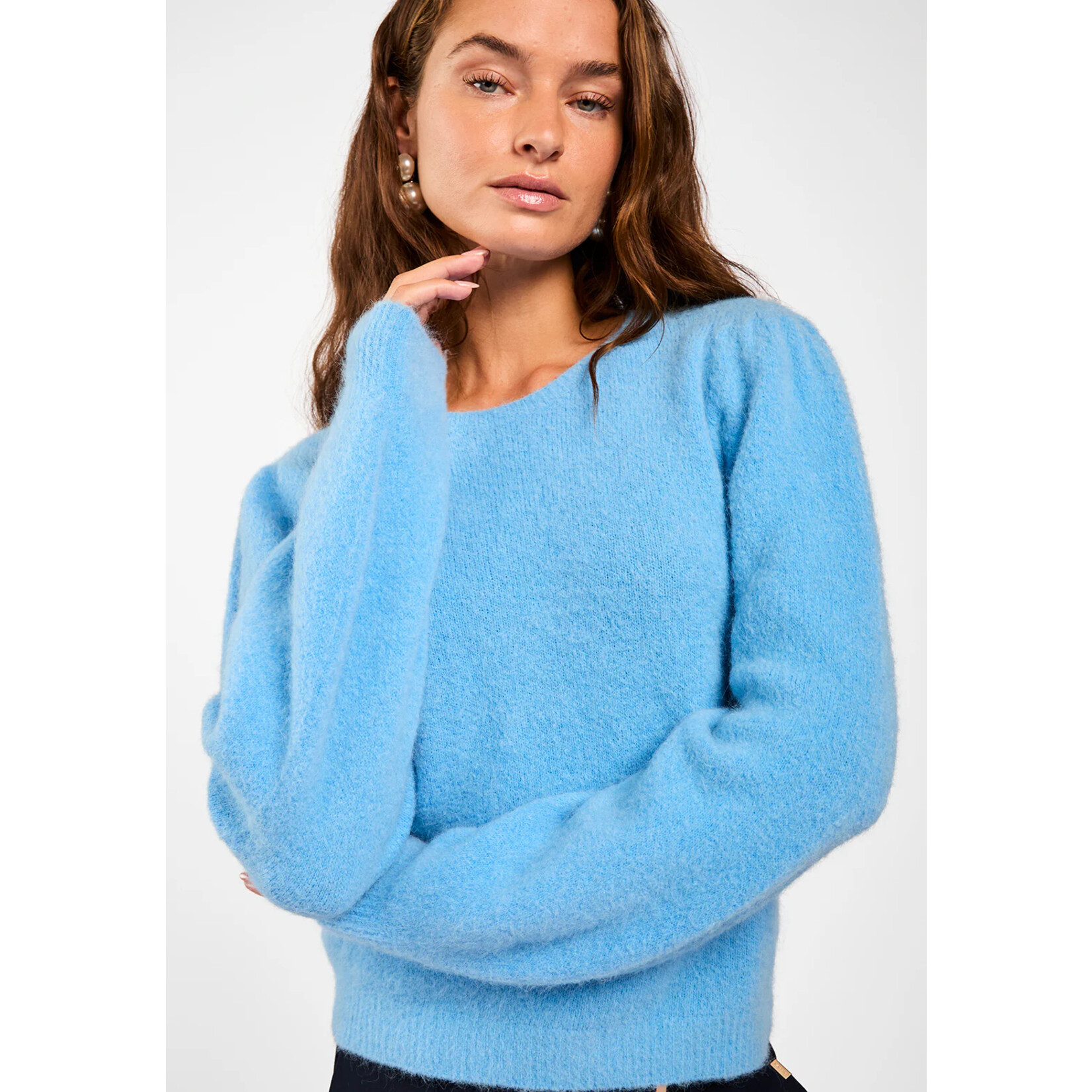 Aaiko alpaca trui DENIZE blauw