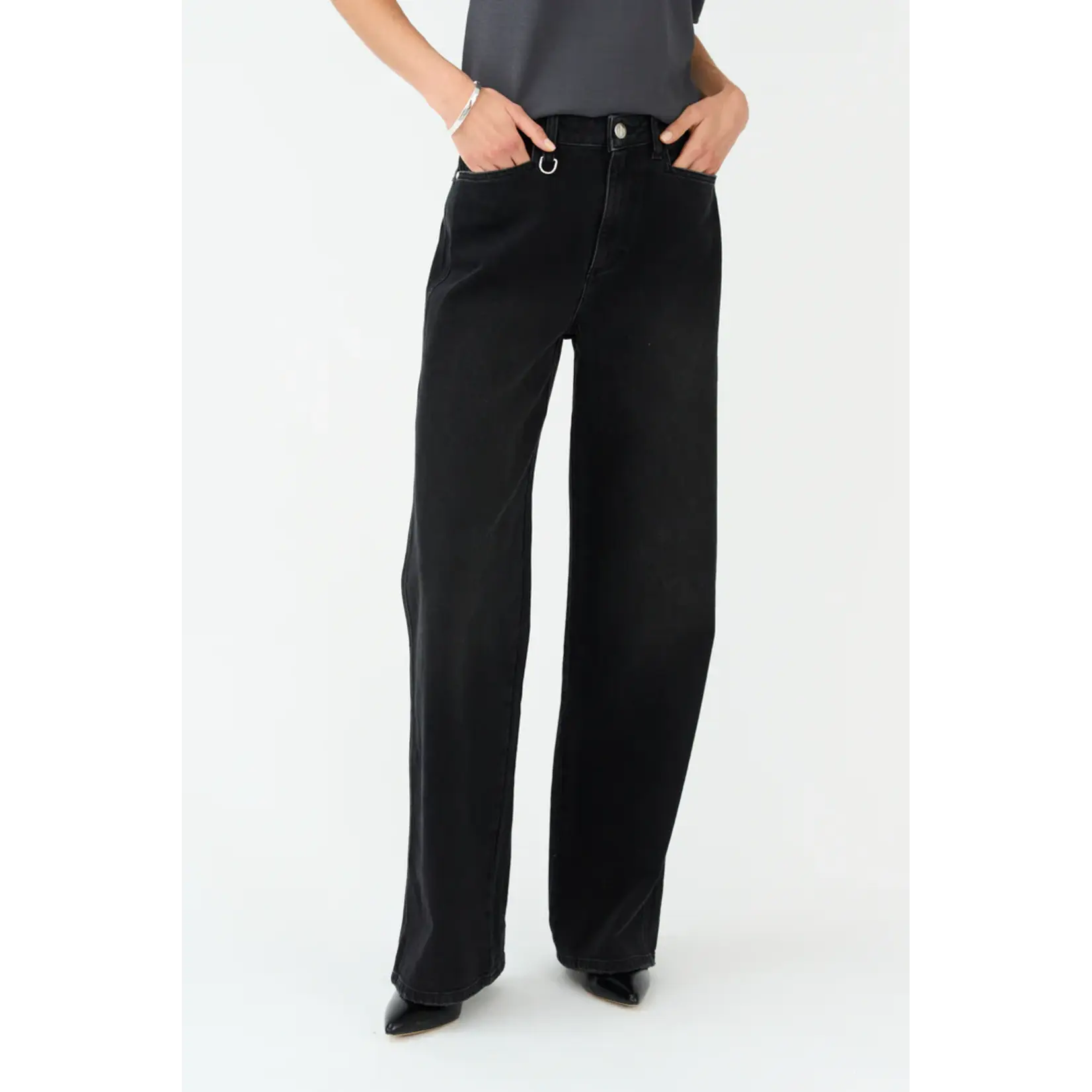 Pieszak Pieszak jeans high waist loose fit ENNA zwart