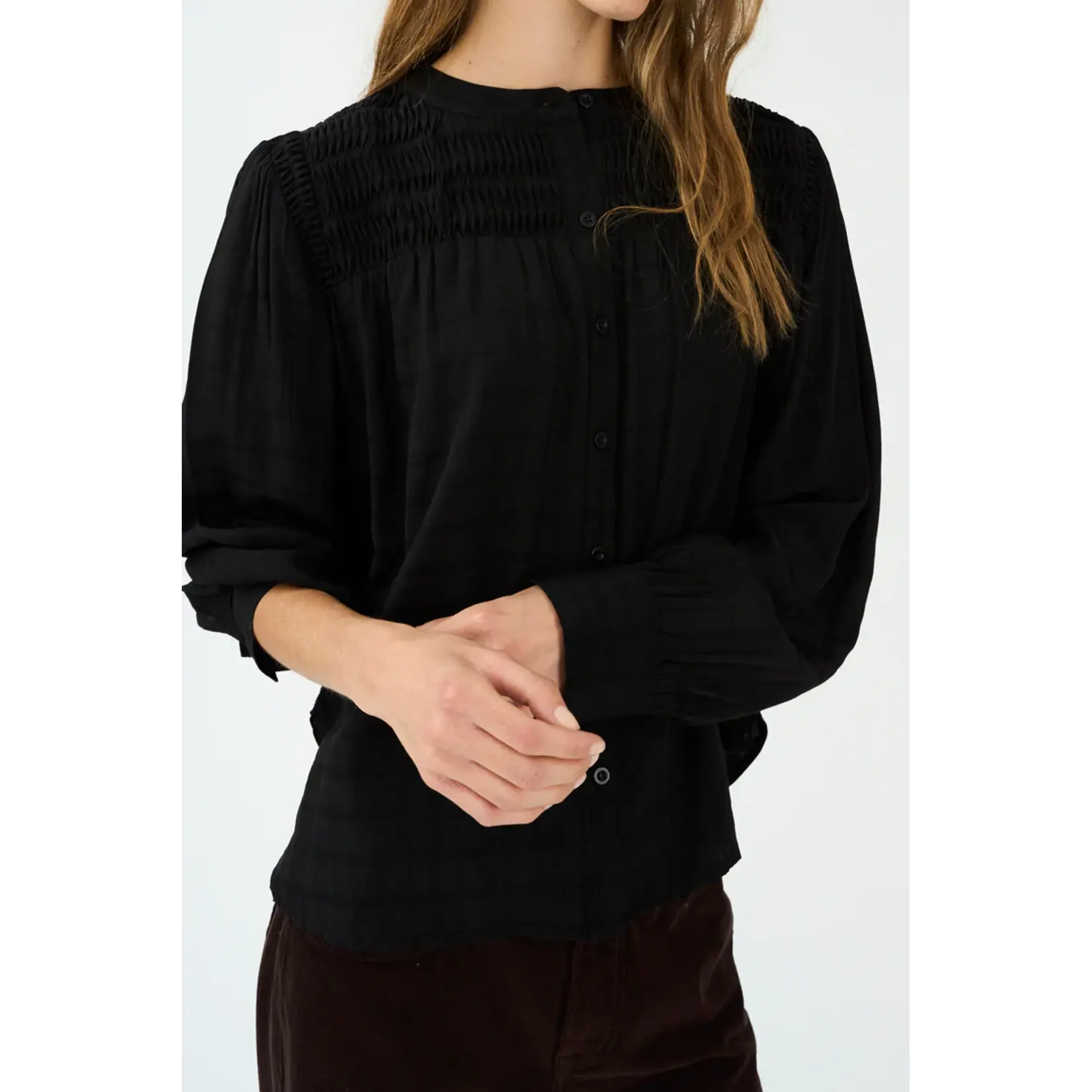 Pieszak Pieszak blouse CASSIE Pintuck viscose zwart