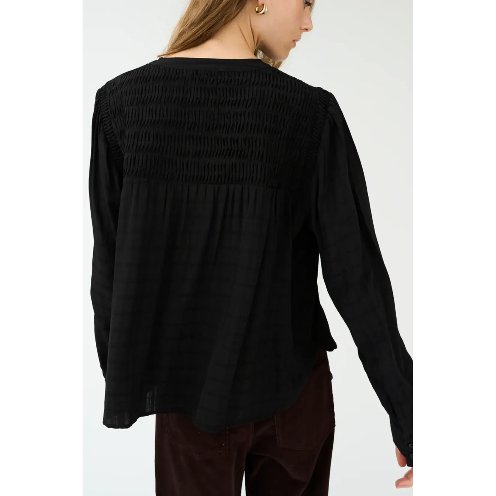 Pieszak Pieszak blouse CASSIE Pintuck viscose zwart