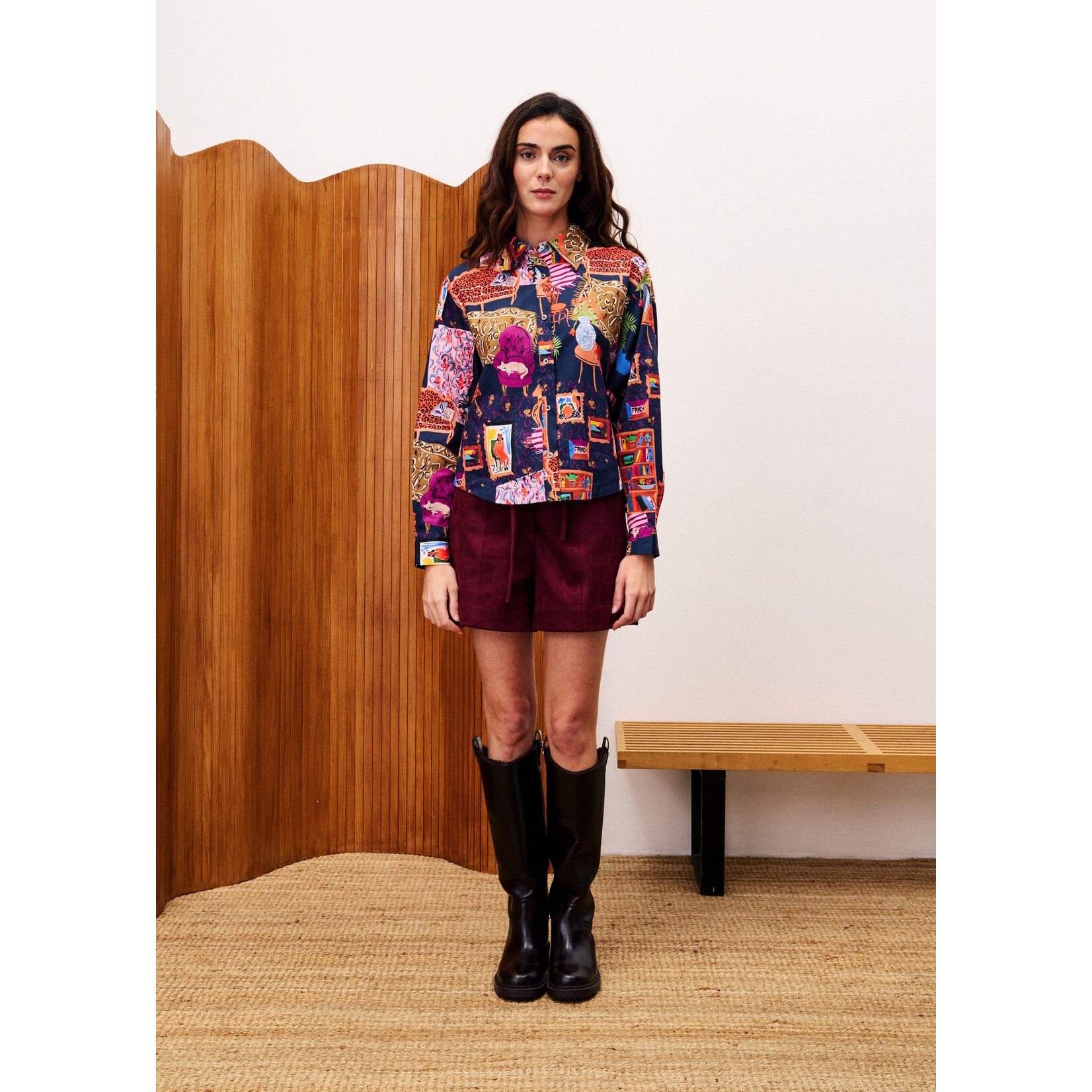 FRENCH FRNCH katoenen blouse SARTRE print salon